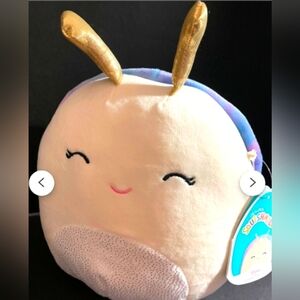 Nwt RARE 14" Elyssa Snail Squishmallow Gold and Cream Plush Toy
